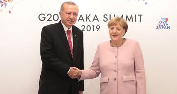 Cumhurbaşkanı Erdoğan, Almanya Başbakanı Merkel ile görüştü