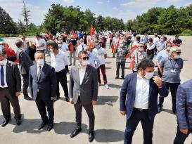 Osmanlı Ülkü Ocakları Azerbaycan `a Destek İçin Anıtkabir `de