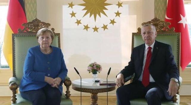 Cumhurbaşkanı Erdoğan Merkel ile görüştü